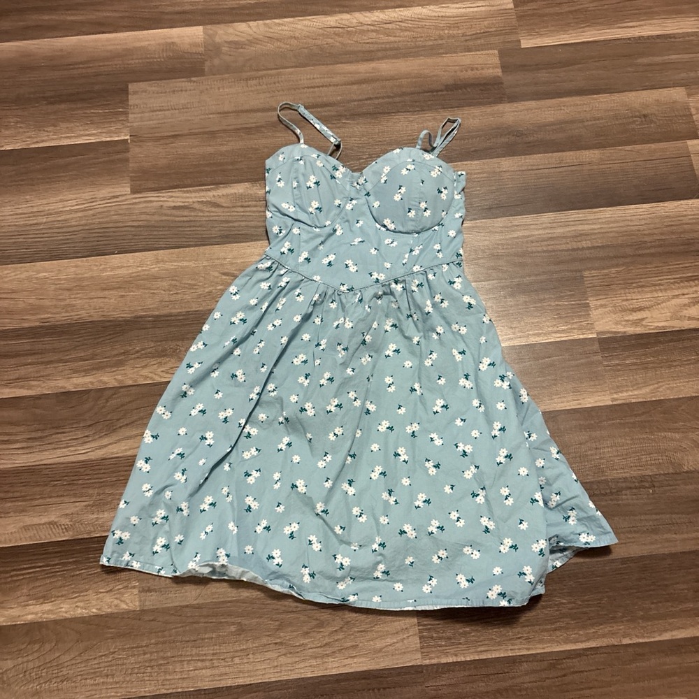 No Boundaries Light Blue Floral Kids Dress